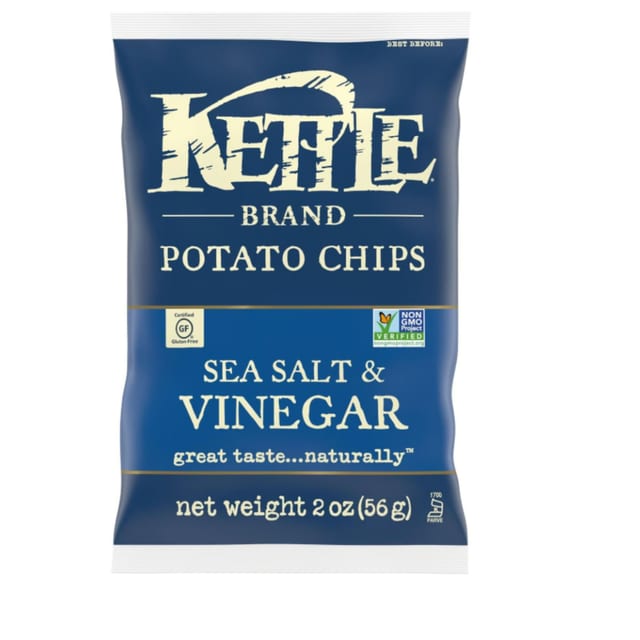 Kettle potato chips - Sea Salt and Vinegar.